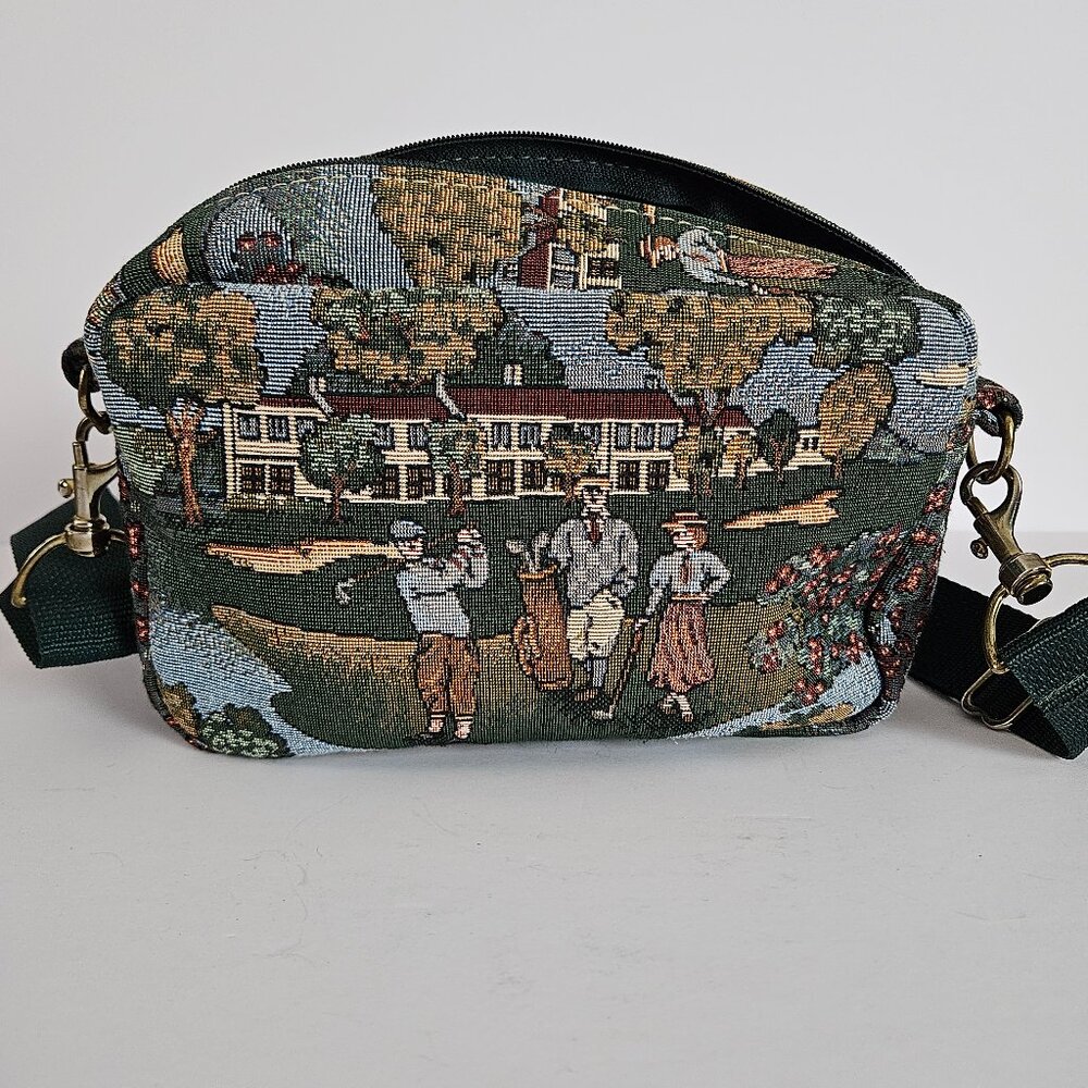 Holdings Tapestry Cross Body or Shoulder Purse Carry Bag w/ 2.5 Wide Should Strp
